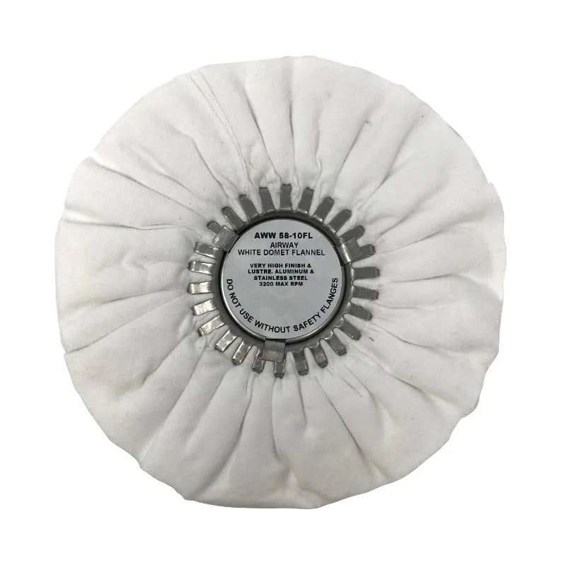 WHITE DOMET FLANNEL 10"